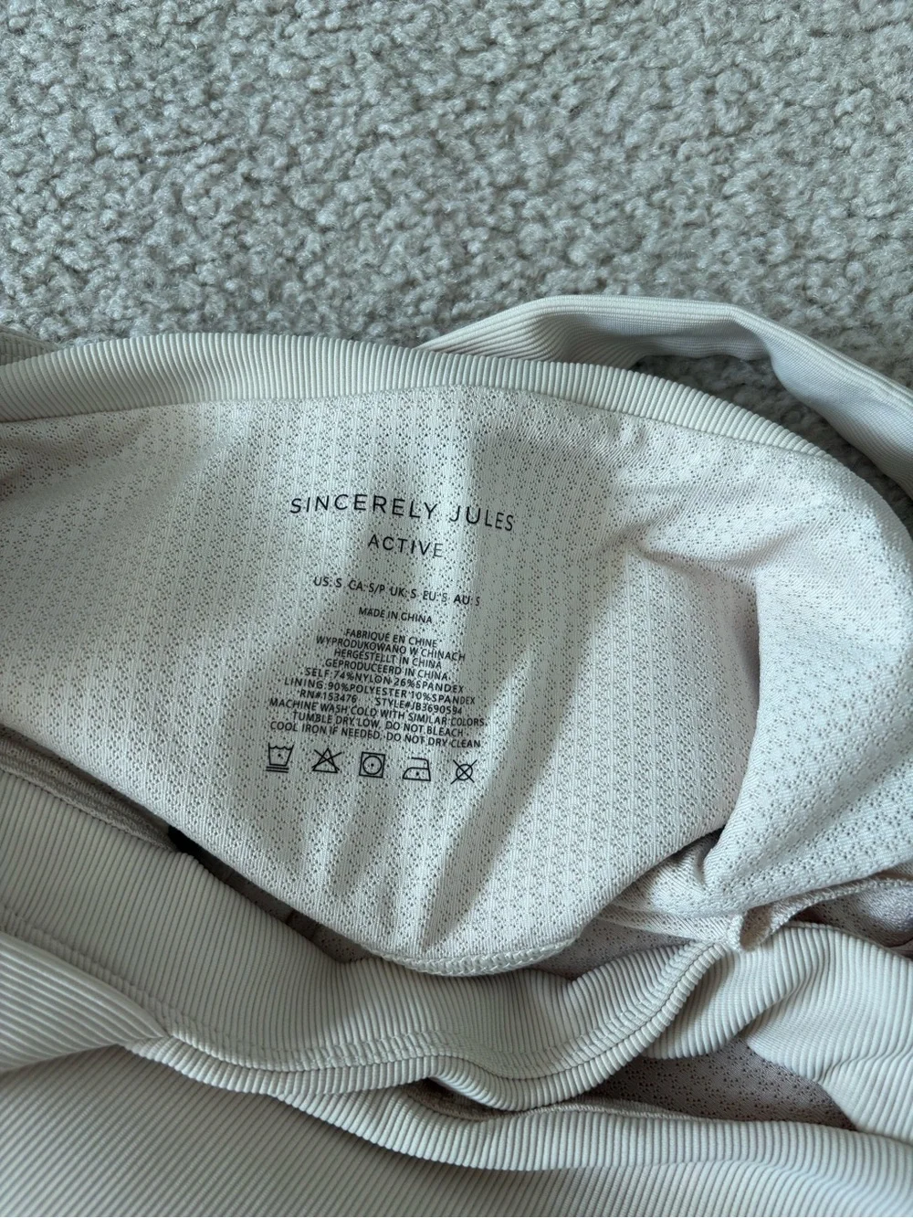 Sincerely Jules Cream Ribbed Cropped Tank with Crossover Straps